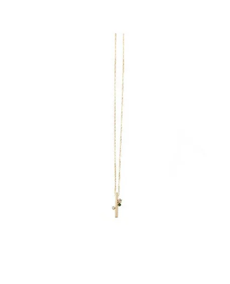 COLGANTE DORADO CILINDRO CHATONES MIX