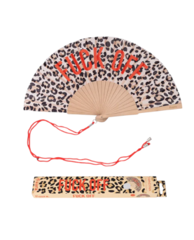 ABANICO LEOPARDO FUCK OFF