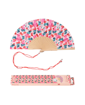 ABANICO AMAPOLAS ROSA Y ROJA