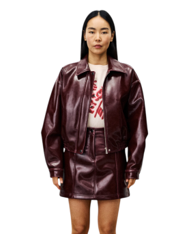 FALDA CHAROL BURDEOS