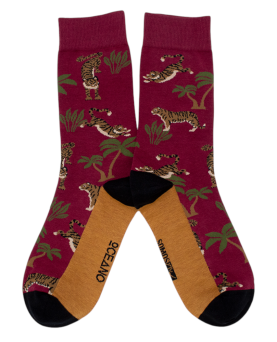 CALCETINES TIGRES GRANATES