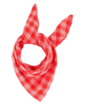 FOULARD BIANCA VICHY RED PINK