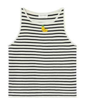 TOP RAYAS BLANCO NEGRO BANANA