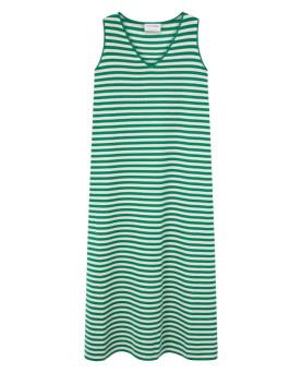 VESTIDO LARGO RAYAS VERDE