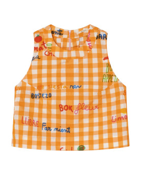 TOP OLIVA VICHY NARANJA