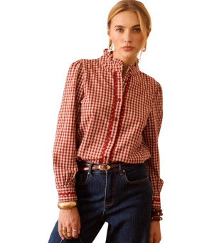 Camisa Gin vichy roja