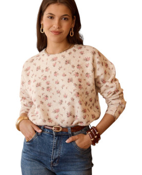 Jersey Zoe Beige Floral