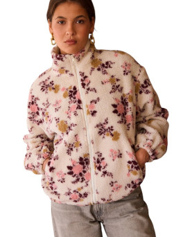 Chaqueta borreguito flores