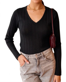 Jersey calado negro