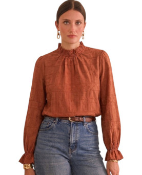 Blusa Lia bohemia caramelo