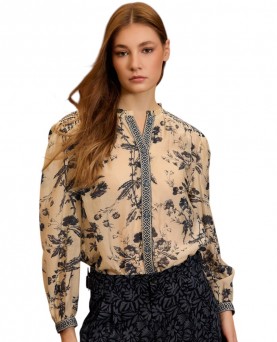 Blusa Meisie bordado floral