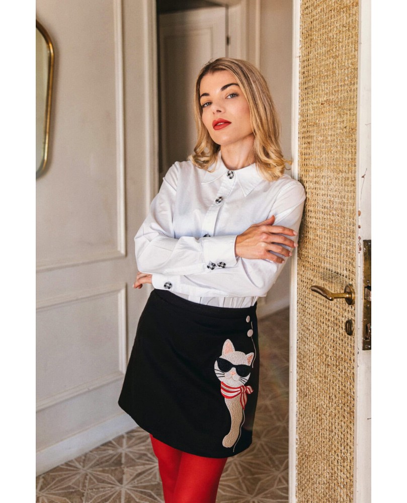 Falda Offset cat parisien - Offset Collage