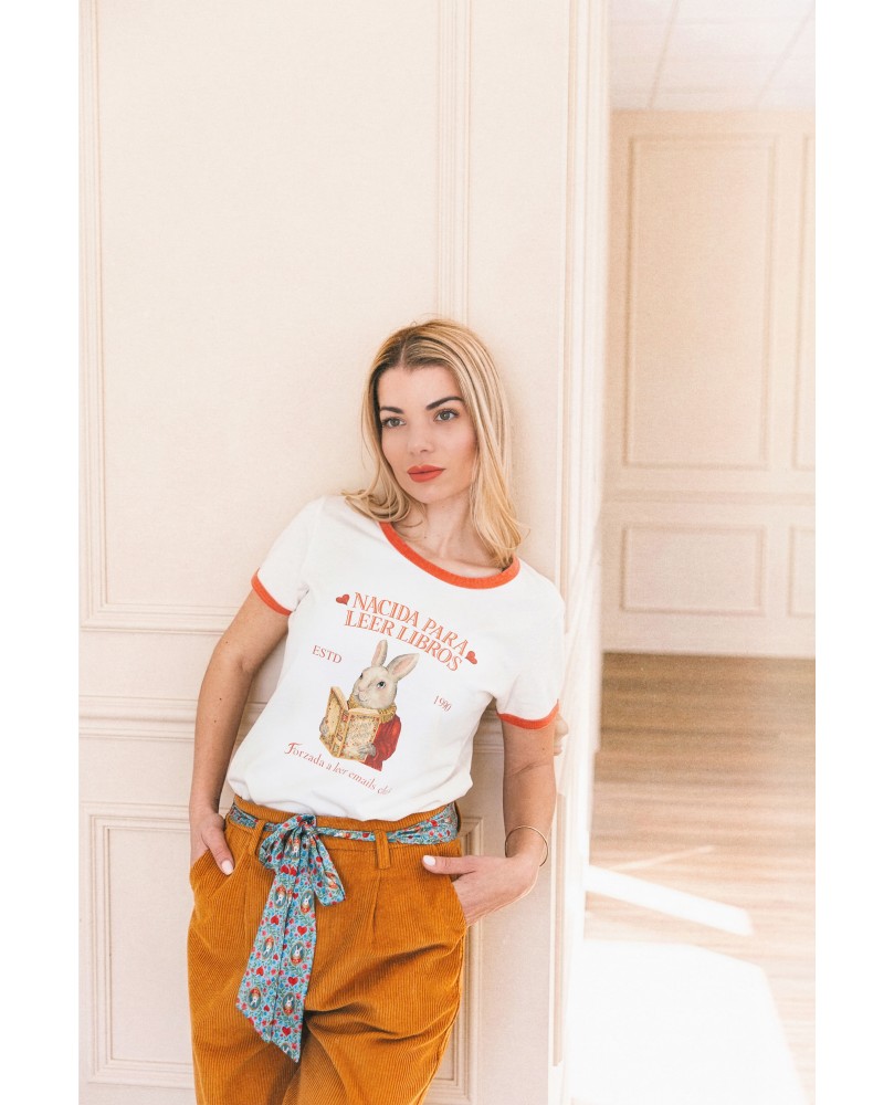 Camiseta Offset nacida para leer