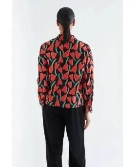Camisa Compañía Fantástica estampado ciclamen