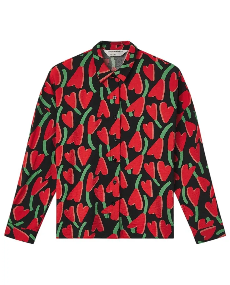 Camisa Compañía Fantástica estampado ciclamen