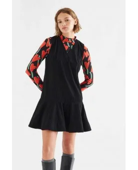 Vestido Compañía Fantástica corto pana negro