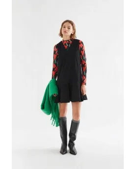 Vestido Compañía Fantástica corto pana negro