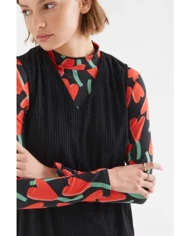 Vestido Compañía Fantástica corto pana negro