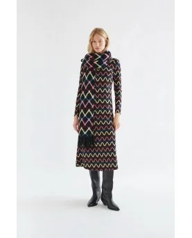 Vestido Compañia Fantástica midi estampado skein