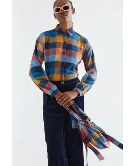 Camisa Compañía Fantástica cuadros multicolores