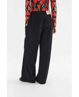 Pantalón Compañía Fantástica pana doble botón negro