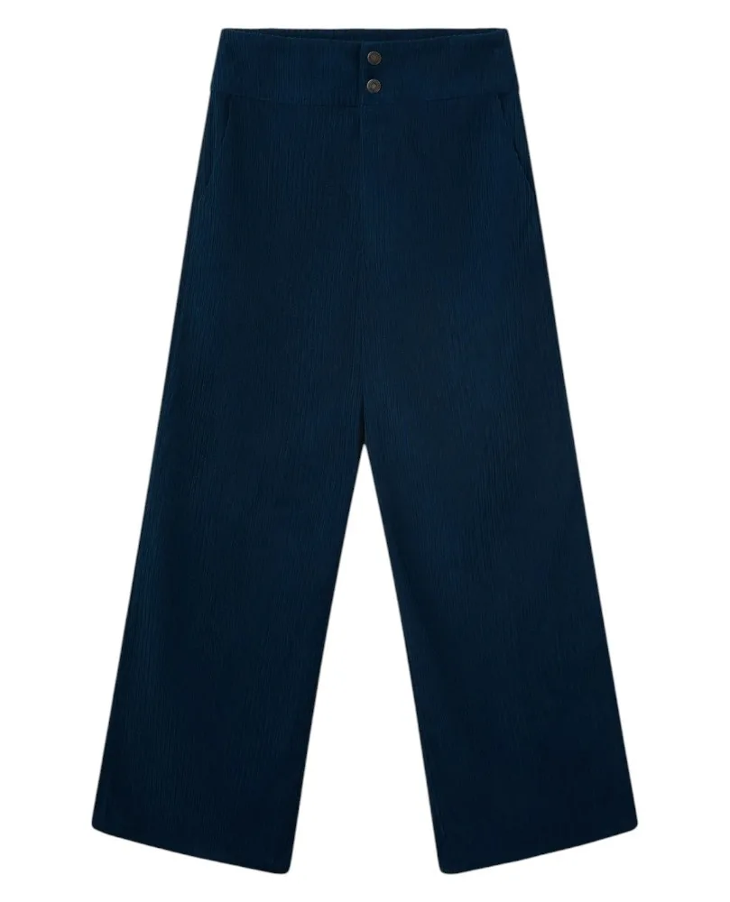 Pantalón Compañía Fantástica pana doble botón azul
