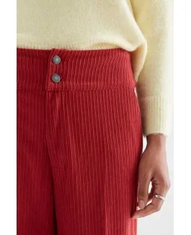 Pantalón Compañía Fantástica pana doble botón rojo