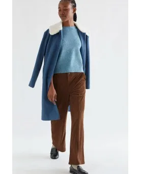 Pantalón Compañía Fantástica pana doble botón marrón