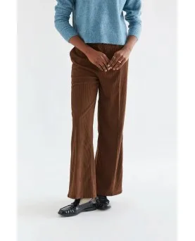 Pantalón Compañía Fantástica pana doble botón marrón