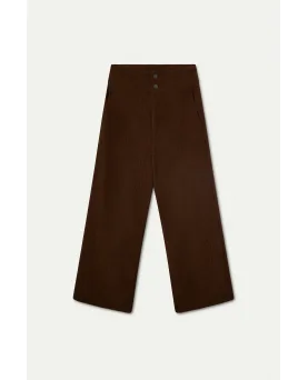 Pantalón Compañía Fantástica pana doble botón marrón