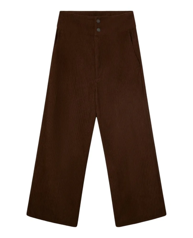 Pantalón Compañía Fantástica pana doble botón marrón