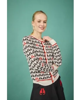 Chaqueta Smile pisa gato rojo
