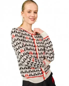 Chaqueta Smile pisa gato rojo