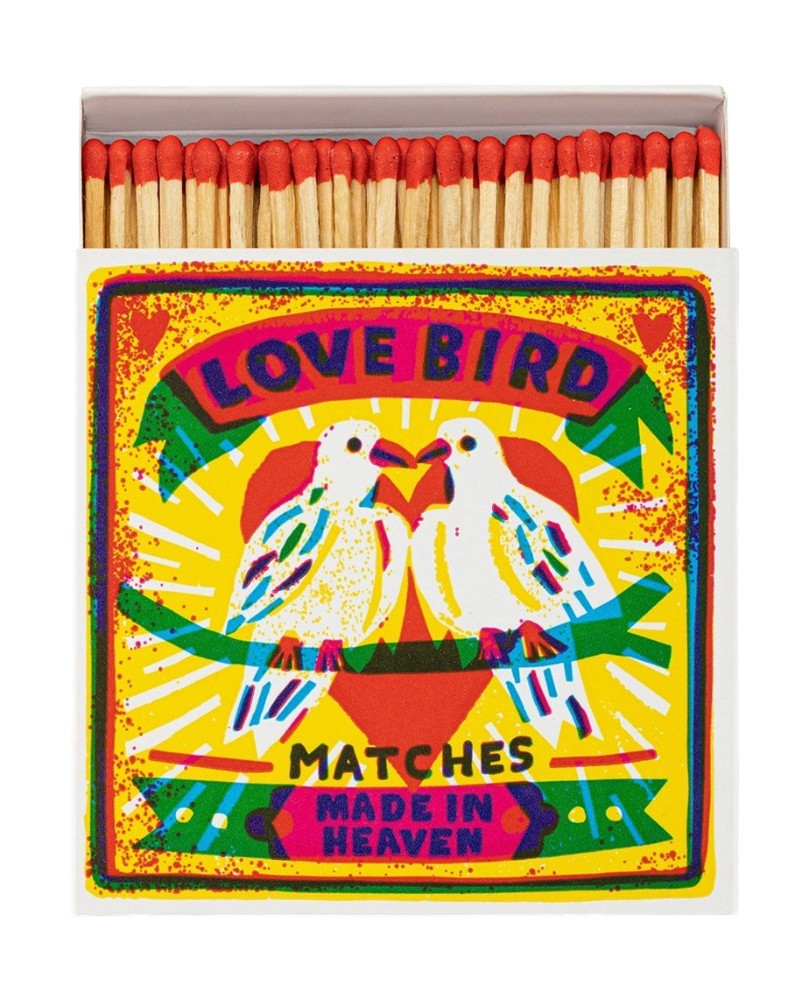 Cerillas de lujo love birds
