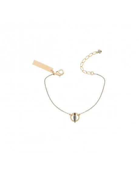 PULSERA DORADA ARO BLACK DIAMOND